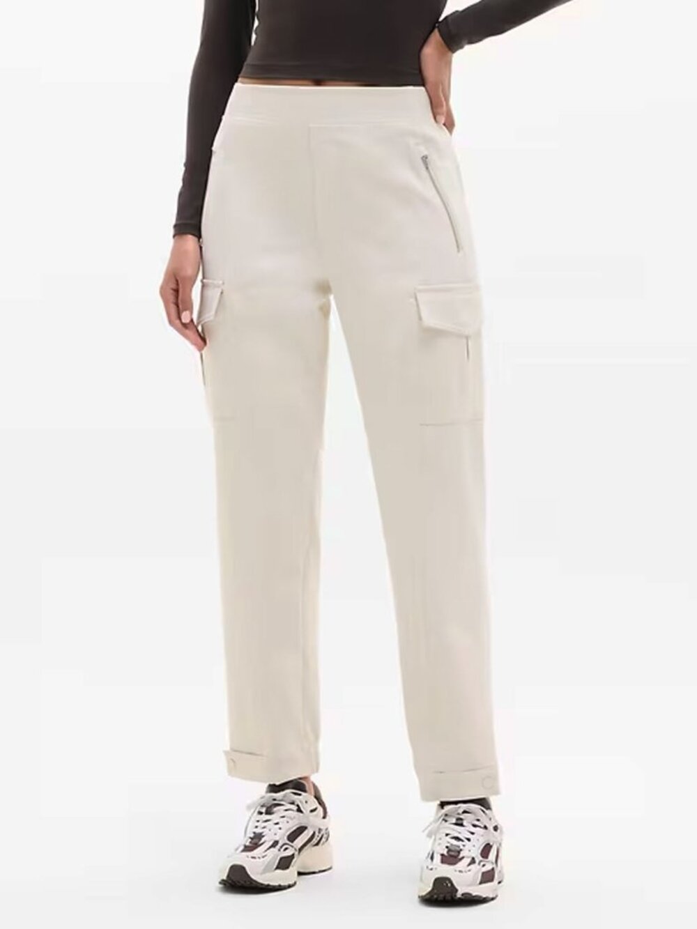 Athleta Endless High Rise Cargo Pant in Bone 4